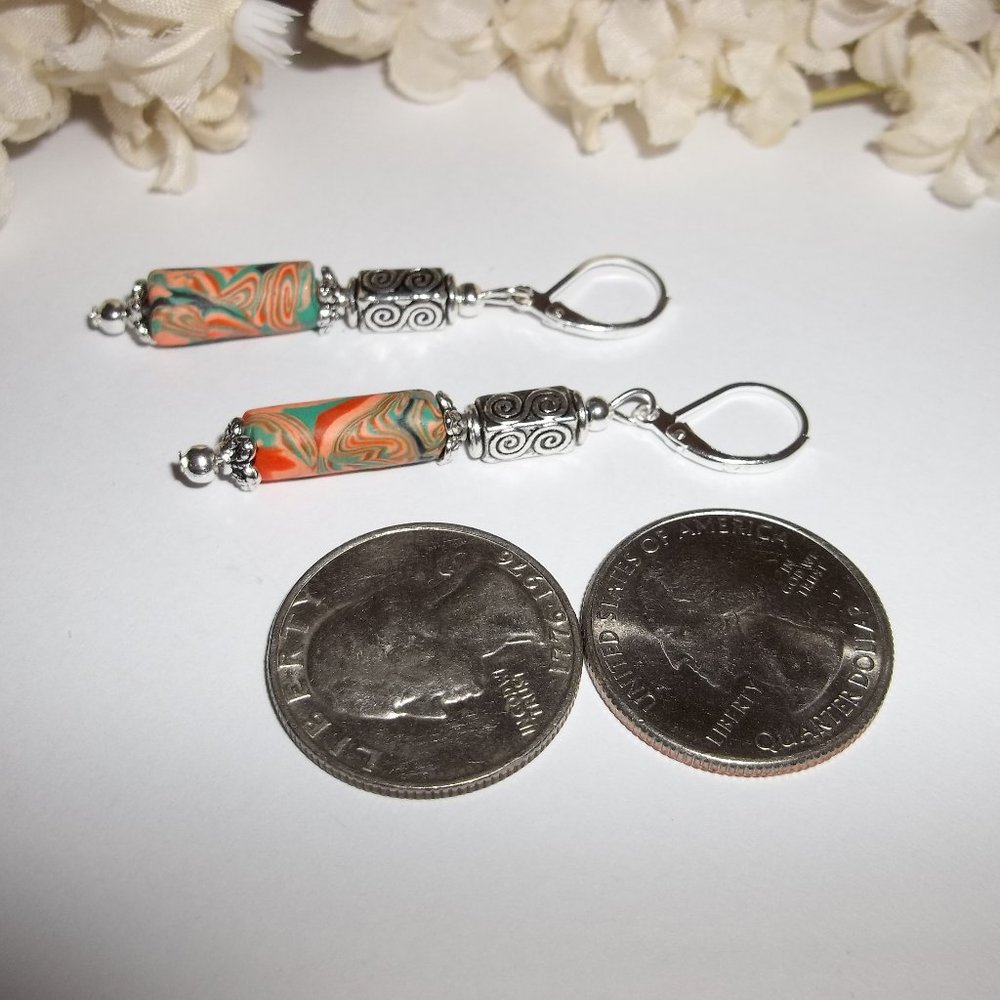 Funky Colorful Beaded Earrings Set Handmade 5293_5